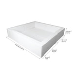 Large Square Ball Pit – White, 240 cm