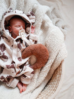 Jumpsuit mit Ohren für Babys und Kinder – Eicheln auf Sand – Produktbild 3