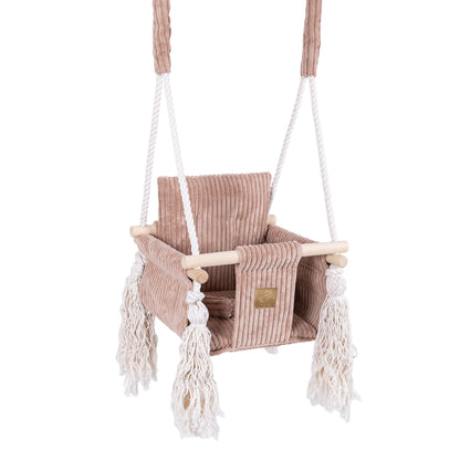 Indoor Baby Swing, Square - Pink Powder