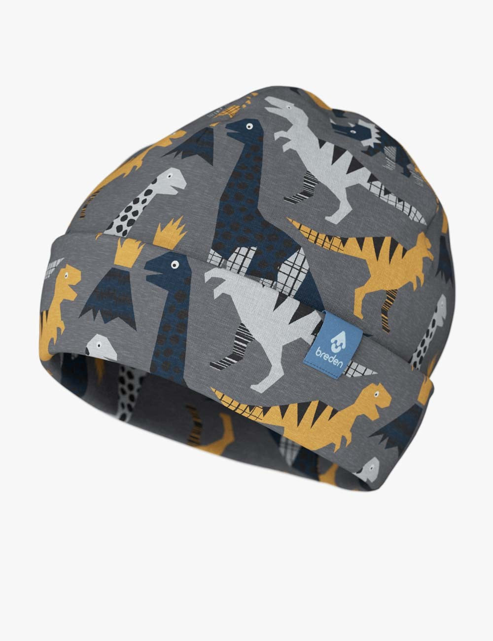Kinder-Beanie KLAUS Dinosaurs – Baumwollmütze für Frühling und Herbst – Produktbild 1
