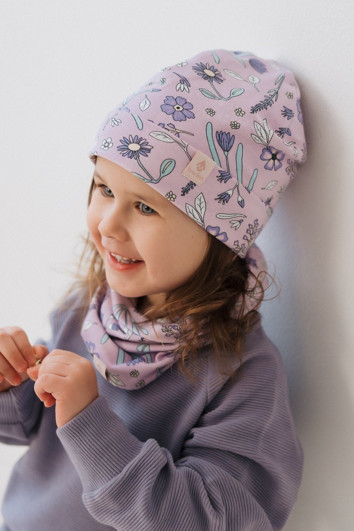 Kinder-Beanie KLAUS Sunny Petals – Baumwollmütze für Frühling und Herbst – Produktbild 3