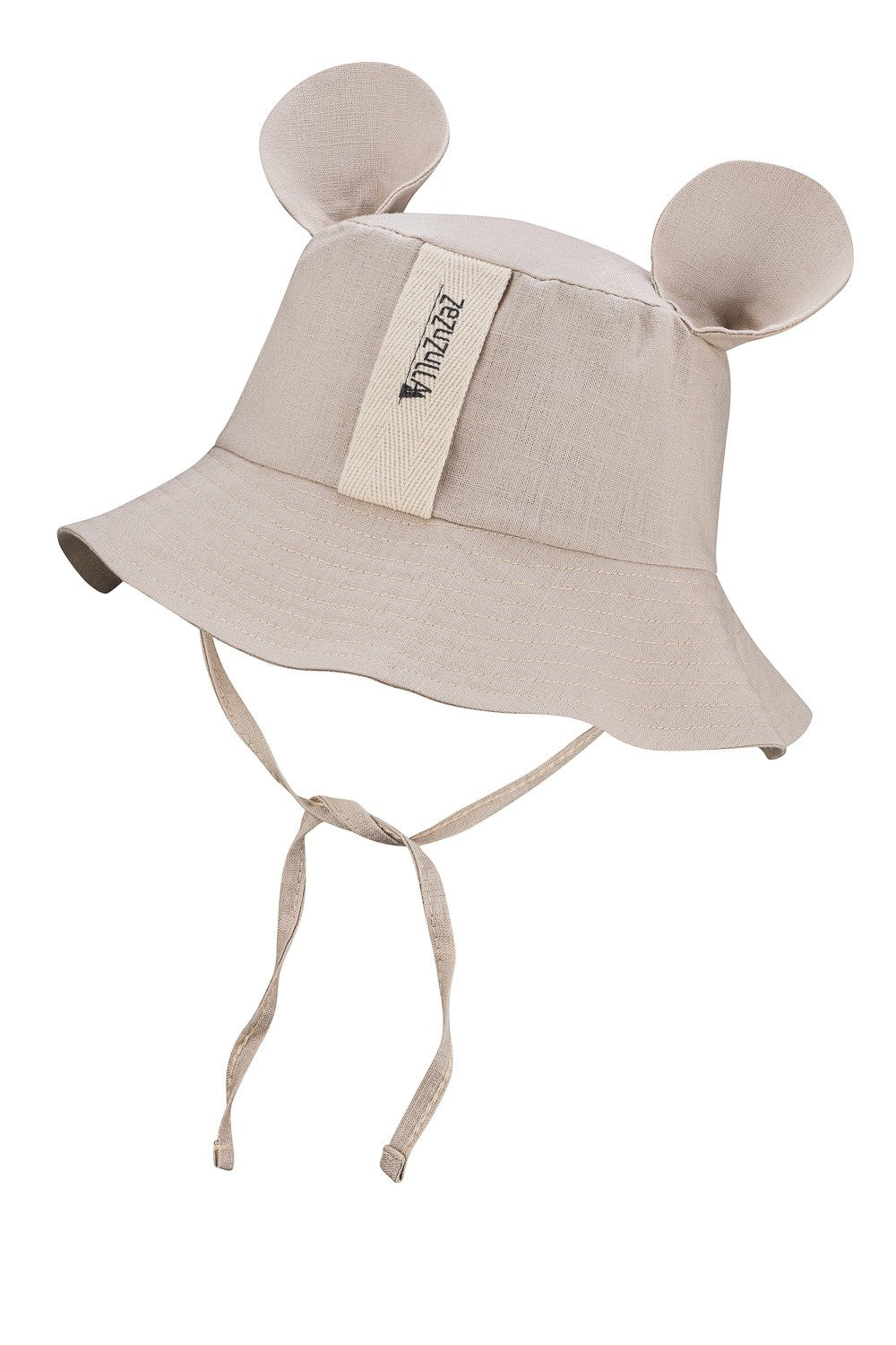 Kinder-Mütze mit Ohren – Beige – Produktbild 2
