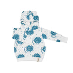 Kinder-Hoodie mit Ohren – Ecru mit Sonnen Kinderhoodie aus Baumwolle mit Kapuze