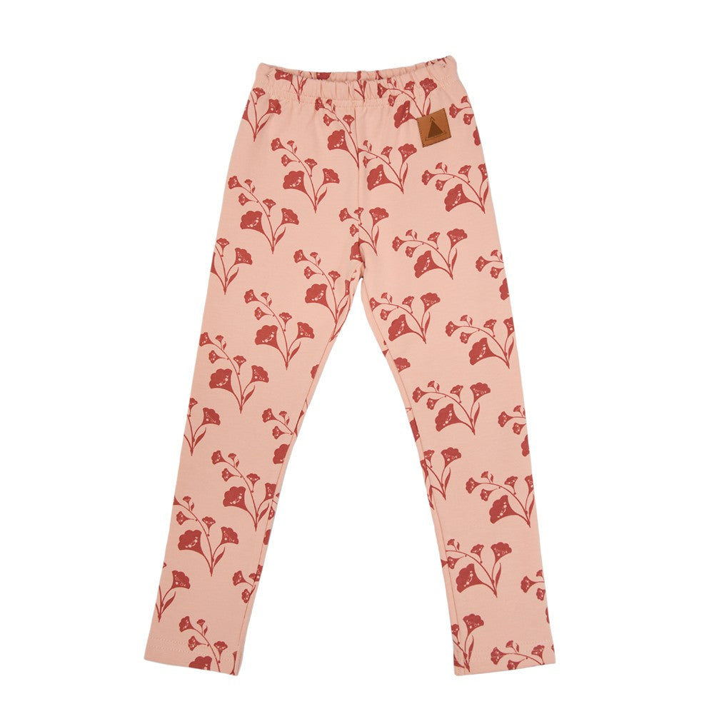 Baumwoll-Kinder-Leggings Bellflowers – Bequeme Stretch-Leggings mit Blumenmuster – Produktbild 1