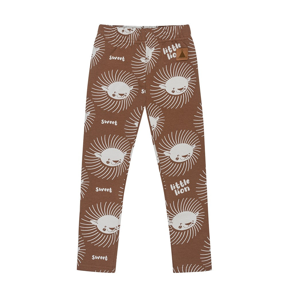 Kinder-Leggings Cinnamon Lions – weiche Baumwoll-Leggings mit Löwenmuster – Produktbild 1