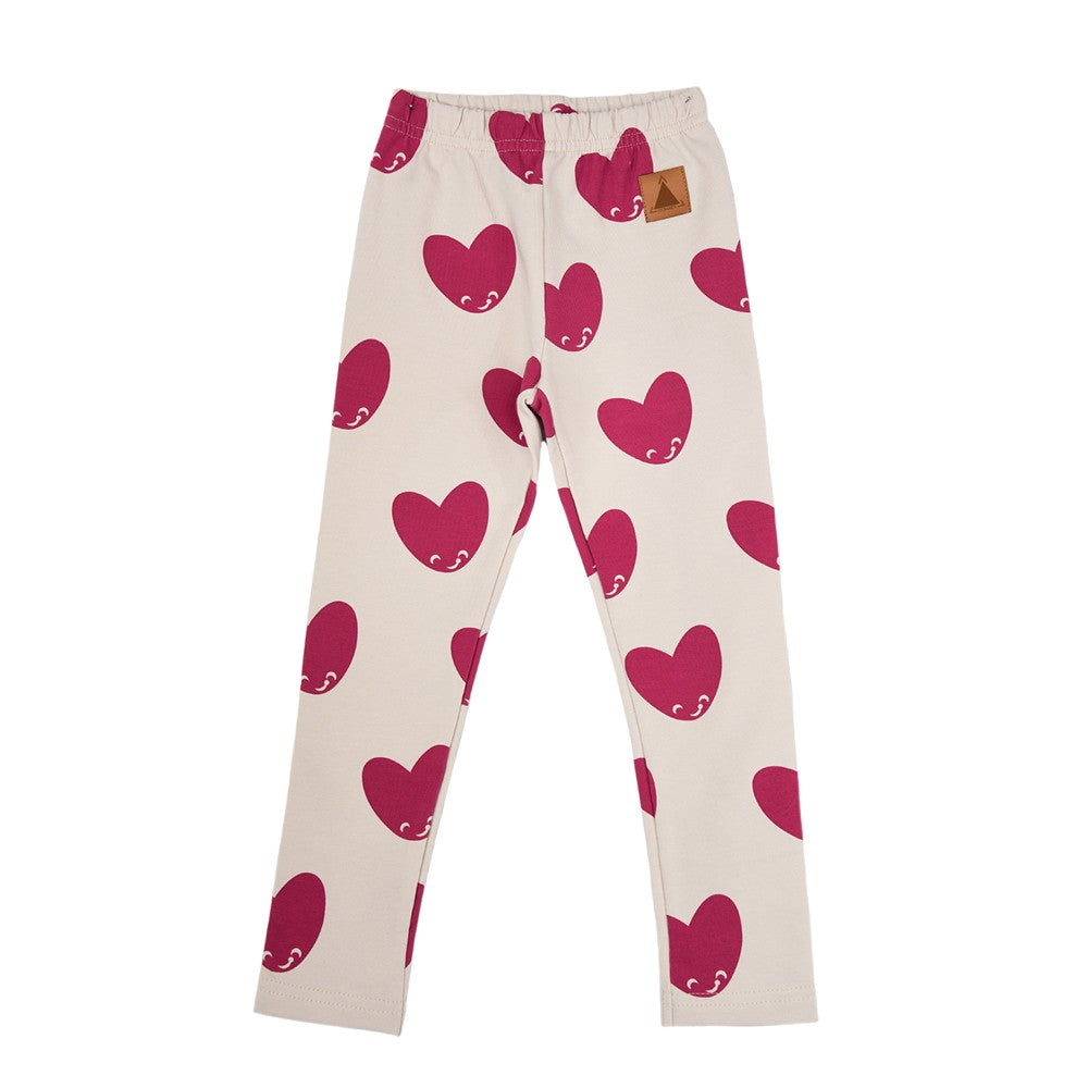 Kinder-Leggings Hearts – weiche Baumwoll-Leggings mit Herzmuster