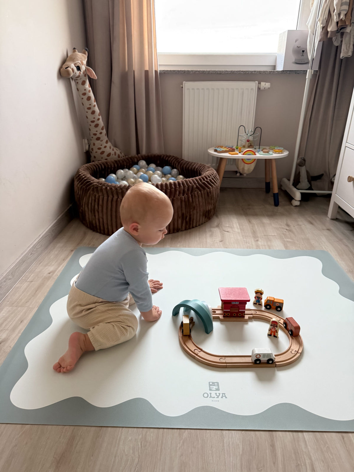 Wasserfeste Essensunterlage für Kinder – Blau Frame – Produktbild 2