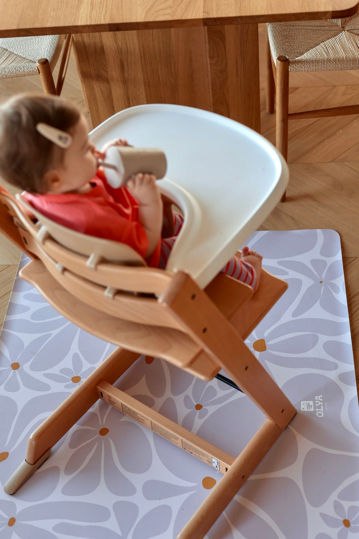 Wasserfeste Essensunterlage für Kinder – Daisy Lavendel – Produktbild 3