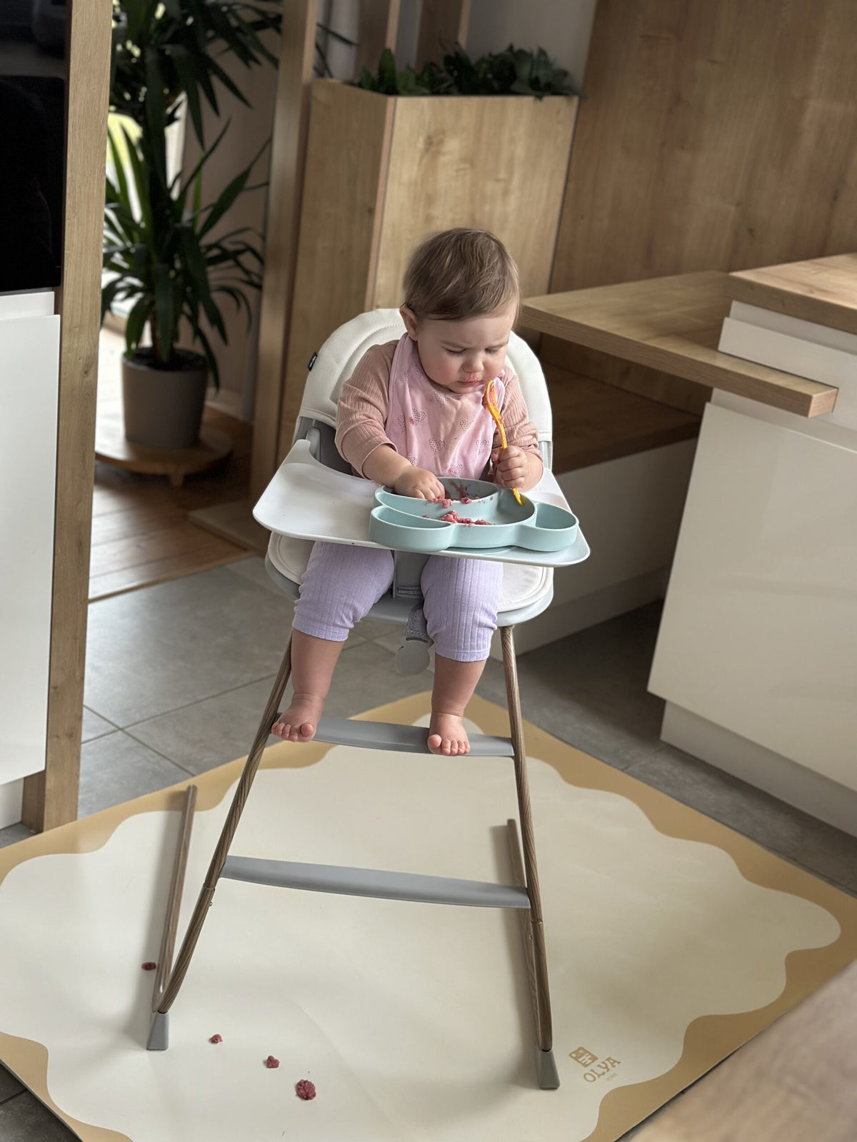 Wasserfeste Essensunterlage für Kinder – Gelber Rahmen – Produktbild 4