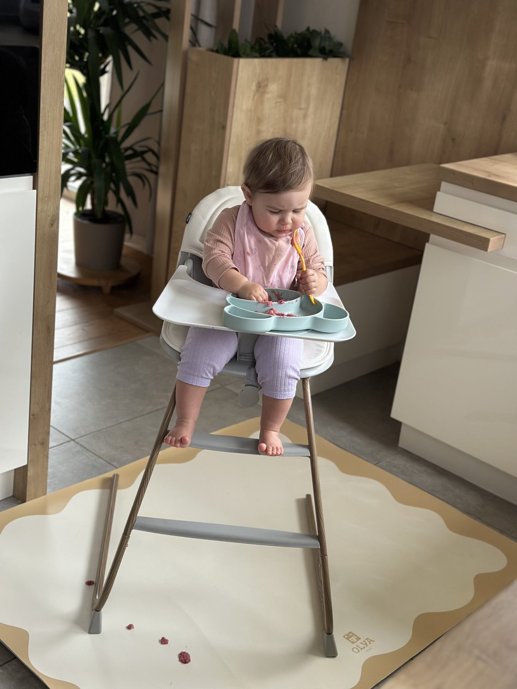 Wasserfeste Essensunterlage für Kinder – Gelber Rahmen – Produktbild 4