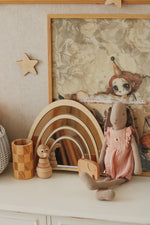 Kinderspiegel Regenbogen aus Acryl und Holz – Produktbild 1