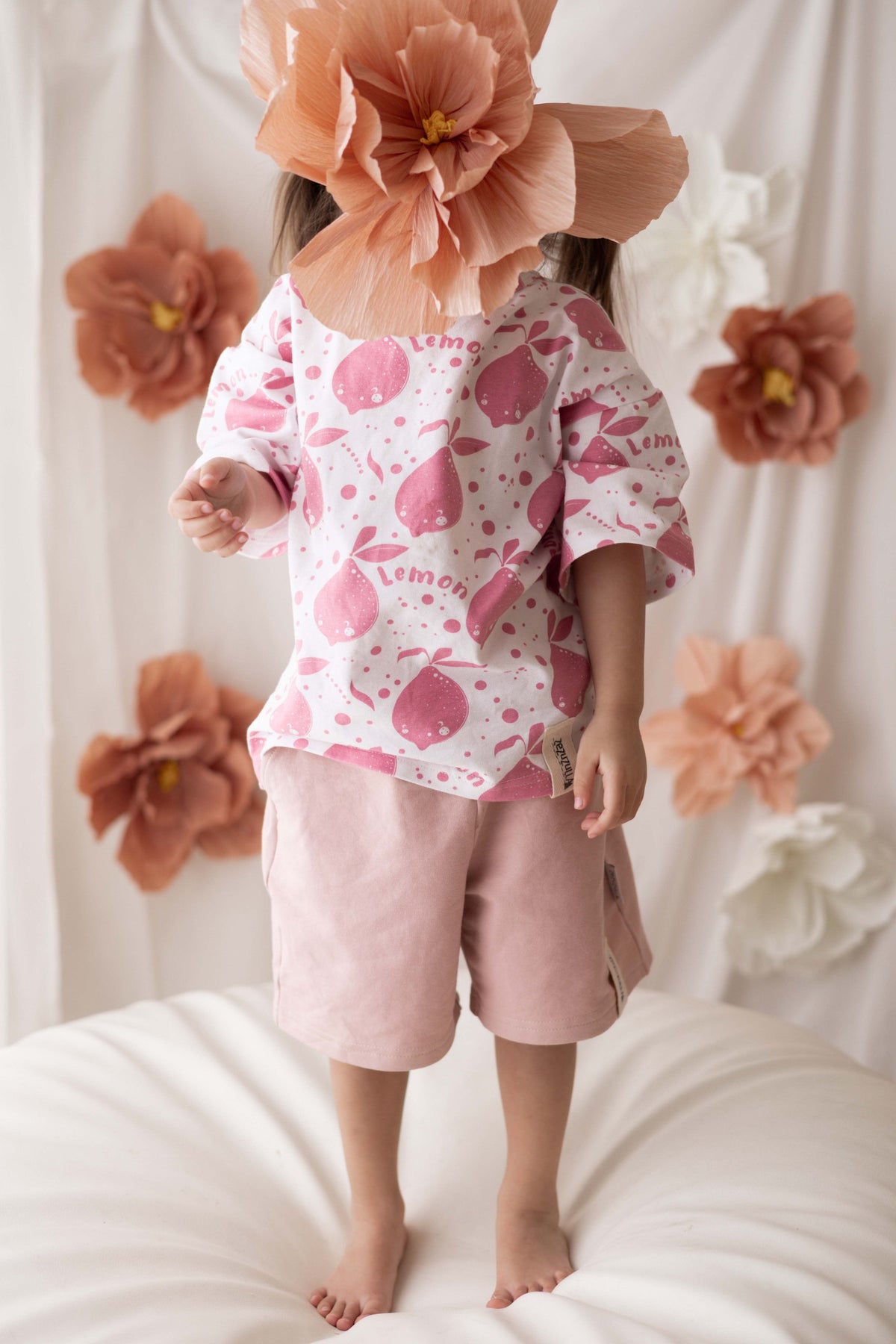 Baumwoll-Kinder-Shorts Rosa – Bequeme Sommerhose in Pastellrosa aus OEKO-TEX Baumwolle