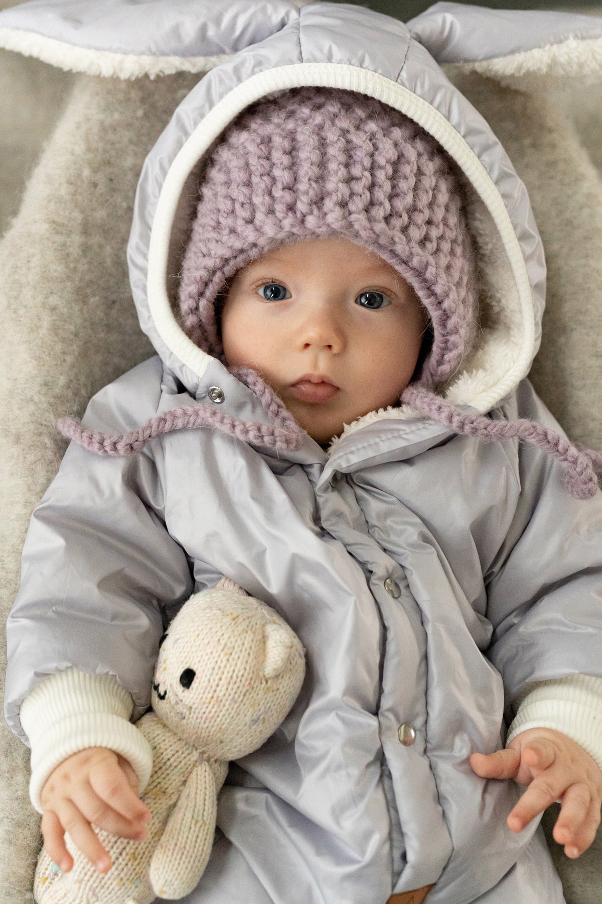 Winter-Jumpsuit mit Teddyfutter für Babys & Kinder – wasserdichter Overall Rabbit