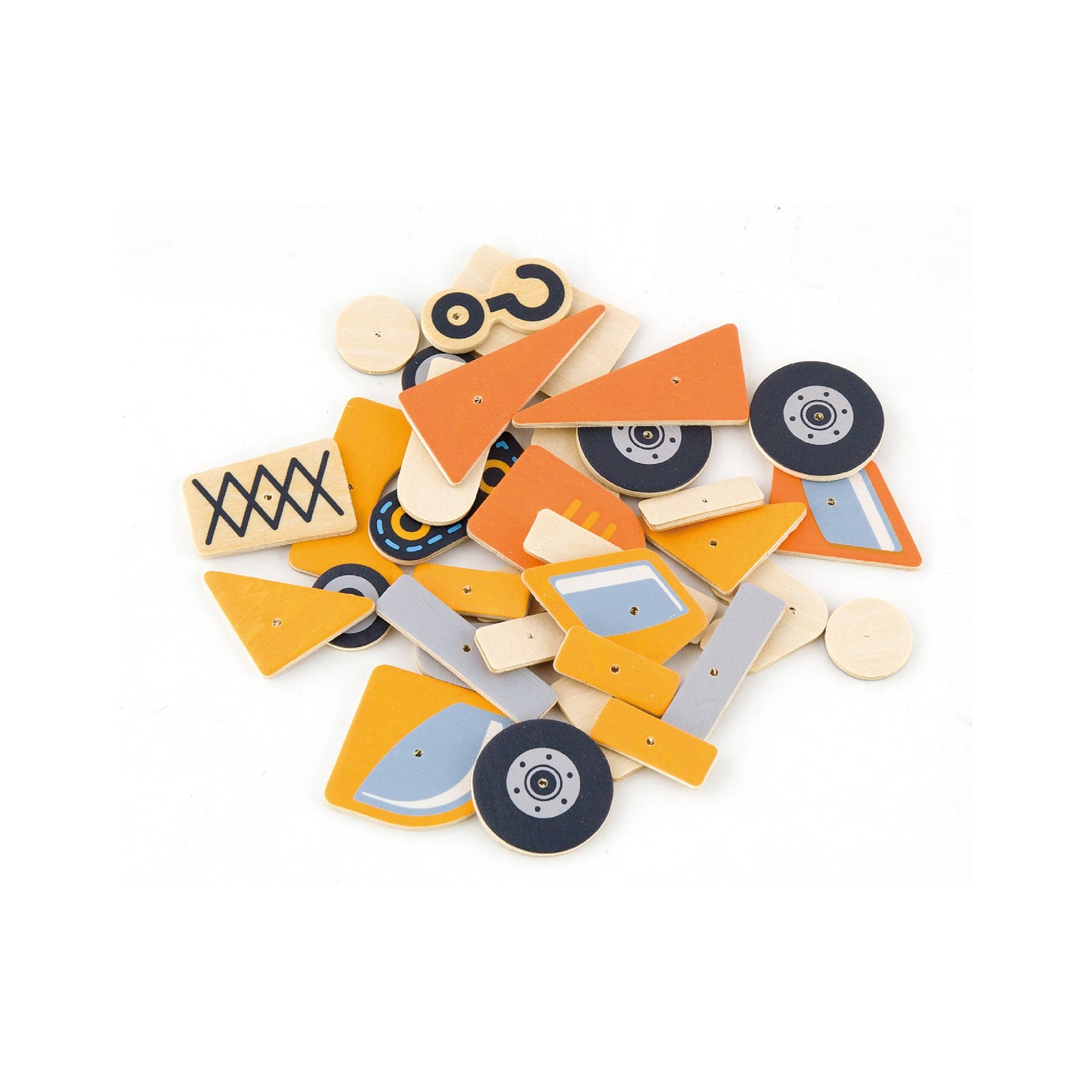 Construction Vehicles Cork Nailer, 45 Pieces