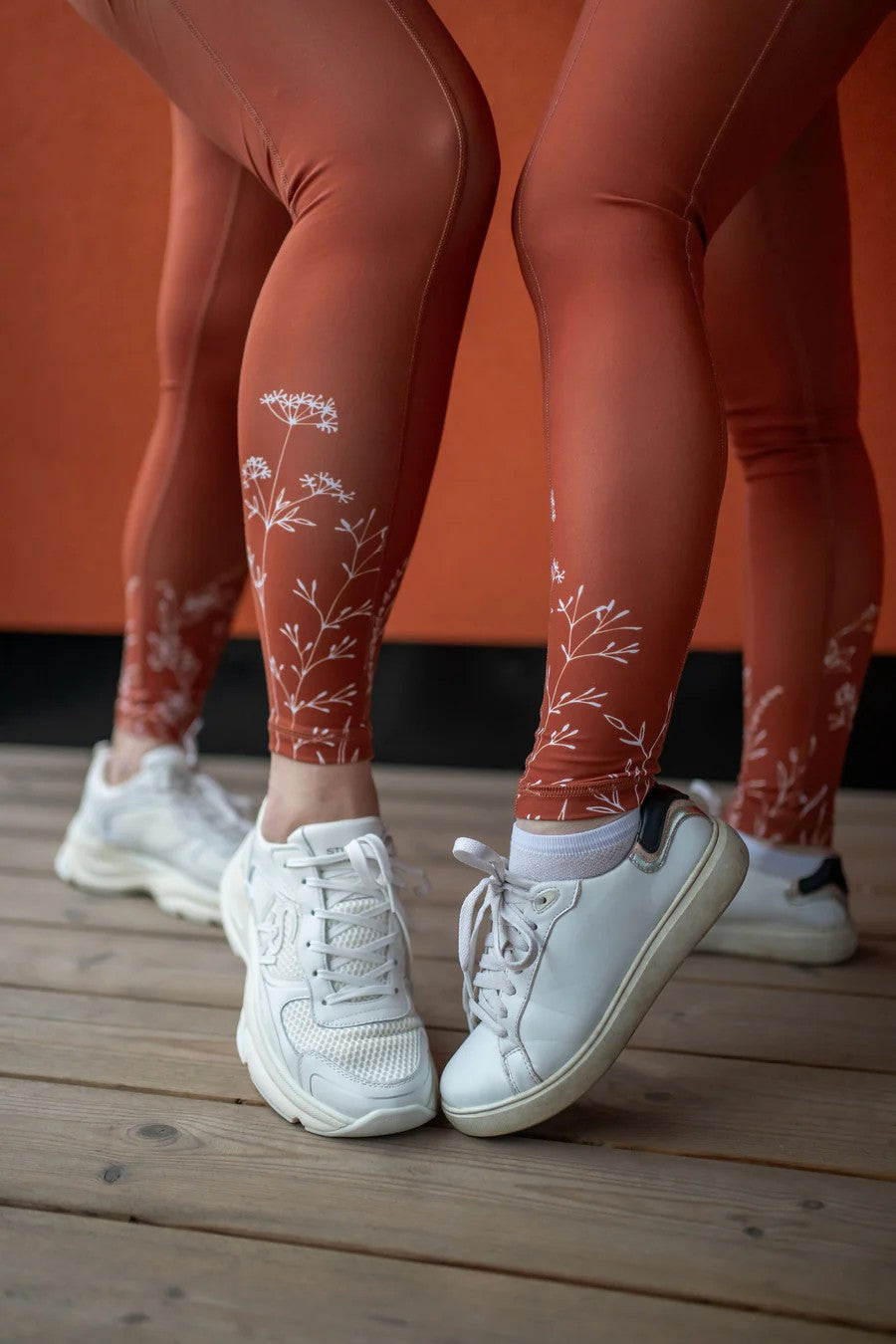 Leggings 'Wildflowers' Brown