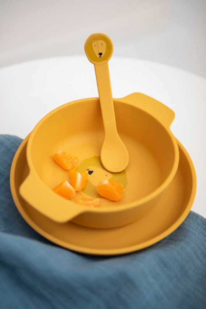 Silikon-Schale Mr. Lion – Baby Schüssel aus lebensmittelechtem Silikon ab 4 Monaten – Produktbild 3