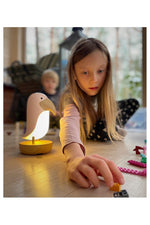 Nachtlicht Weißer Vogel mit Bluetooth-Lautsprecher – LED-Kinderlampe mit Musik – Produktbild 1
