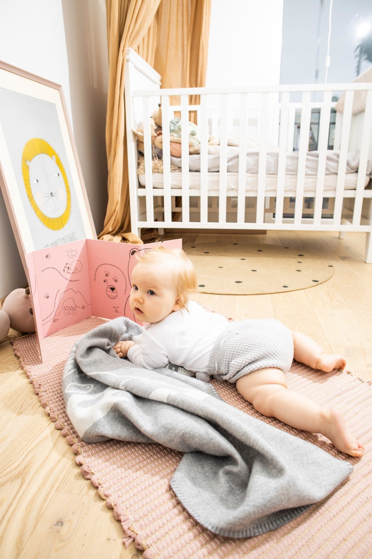 Babydecke Teddy aus Merinowolle – Weiche Merino Strickdecke 100 x 70 cm – Produktbild 1
