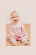 Merino Wool Baby Overall – Pink