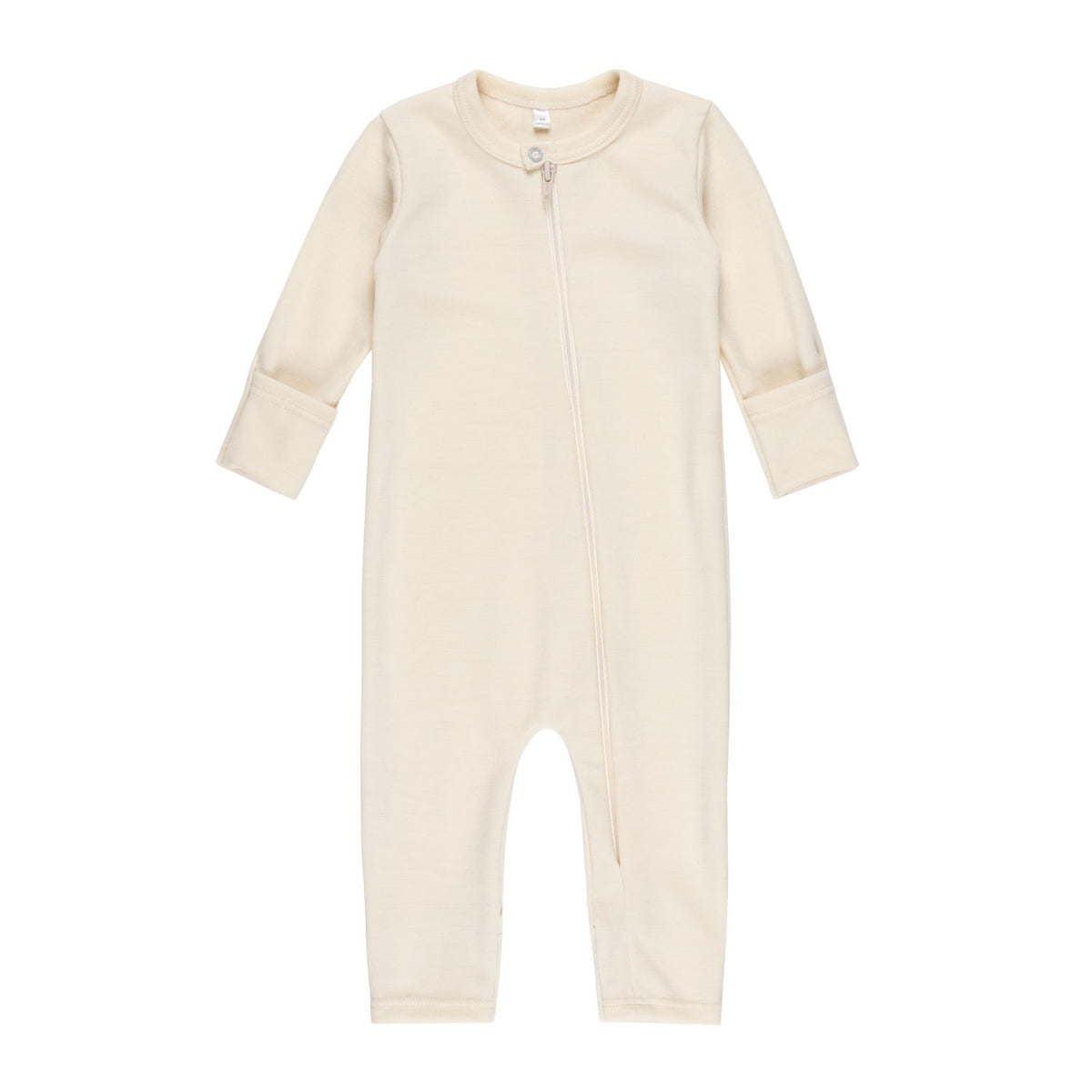 Merino Wool Baby Overall – White