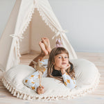 Boho Kids Teepee with Tassels – Ecru