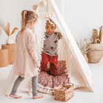 Boho Kids Teepee with Tassels – Ecru