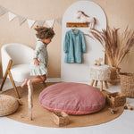 Bouclé Kids Floor Cushion – Rose, 100 cm