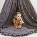 Fairy Kids Play Tent with Tulle – Grey