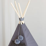 Fairy Kids Play Tent with Tulle – Grey
