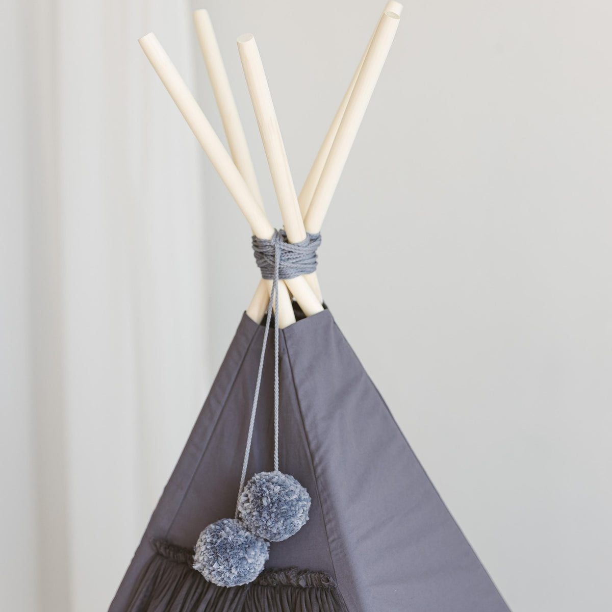 Fairy Kids Play Tent with Tulle – Grey