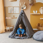 Fairy Kids Play Tent with Tulle – Grey