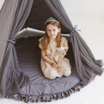 Fairy Kids Play Tent with Tulle – Grey