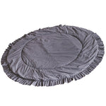 Kids Play Mat with Ruffled Border – Grey, 125 cm