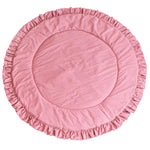 Kids Play Mat with Ruffled Border – Rose, 125 cm