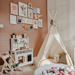Original Kids Play Tent with Pompoms – Ecru