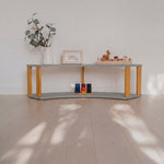 Modular Montessori Shelf Arch - 2 Shelves - Light grey/brownish oil