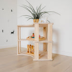 One Little Pine Montessori Eckregal 3 Ebenen – platzsparendes Kinderregal aus FSC-Birke – Produktbild 4