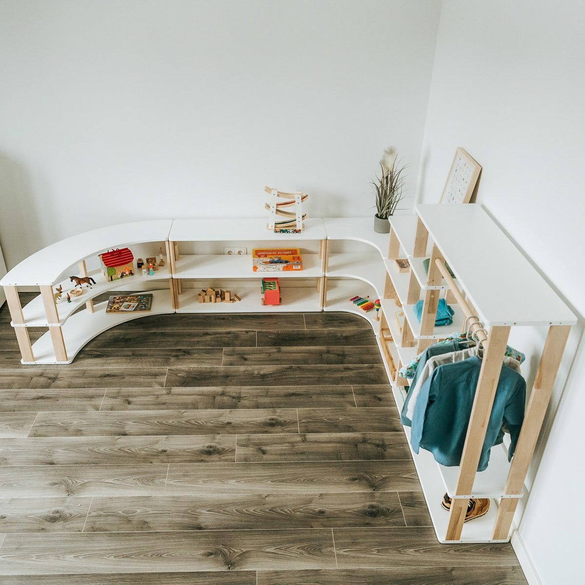 Modulares Montessori-Regal Straight – 3 Ebenen – Produktbild 4
