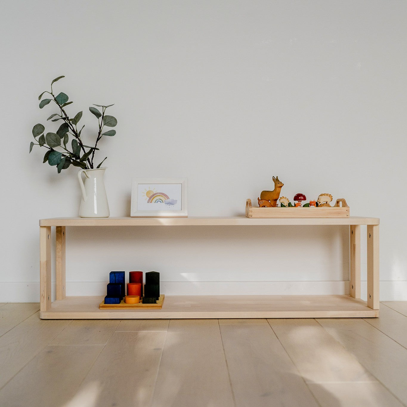Modulares Montessori-Regal Straight – 2 Ebenen – Produktbild 1