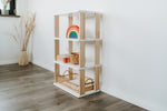 One Little Pine Modulares Montessori Regal „Straight Mini“ (4 Ebenen) – Schlankes Massivholzregal & Kinderregal aus FSC-Birke – Produktbild 1