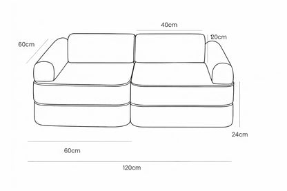 Modular Play Sofa for Children - Taupe