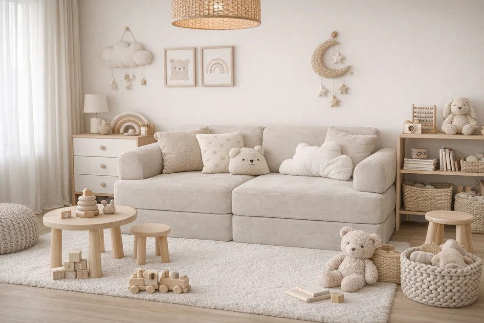 Modulares Spielsofa für Kinder – Grau – Produktbild 2