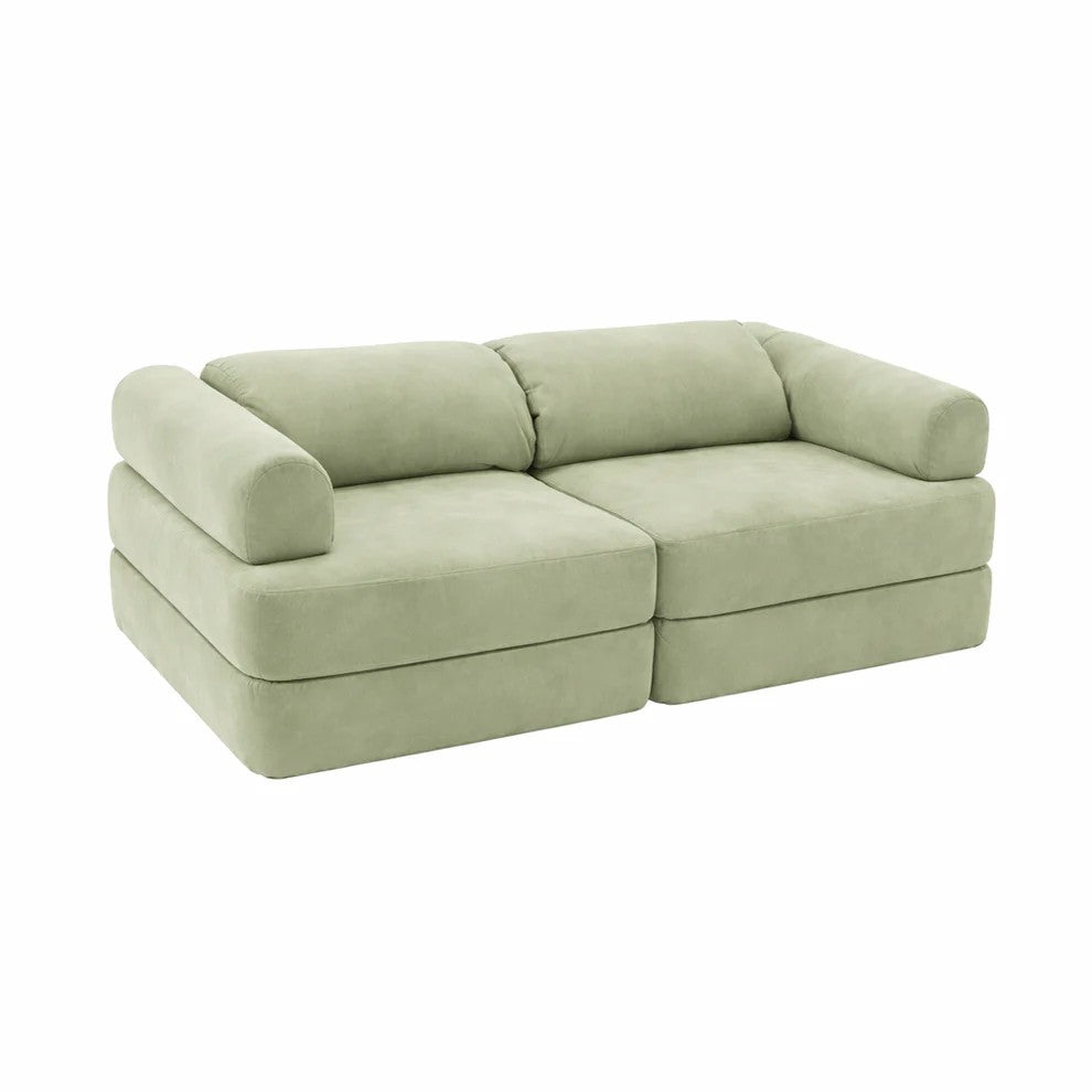 Modulares Spielsofa Kinder Grün – Spielcouch aus weichem Cordstoff – Produktbild 3