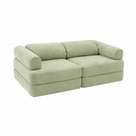 Modulares Spielsofa Kinder Grün – Spielcouch aus weichem Cordstoff – Produktbild 3