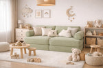 Modulares Spielsofa Kinder Grün – Spielcouch aus weichem Cordstoff – Produktbild 1