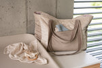 Wickel-Weekender Beige – große Wickel- & Alltagstasche mit Innen- und Außentaschen
