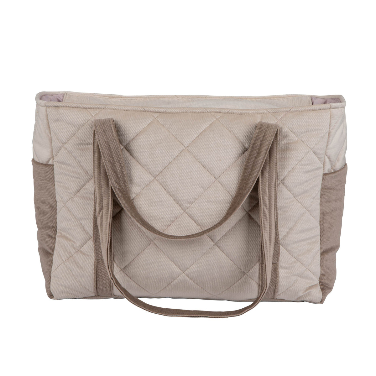 Wickel-Weekender Beige – große Wickel- & Alltagstasche mit Innen- und Außentaschen