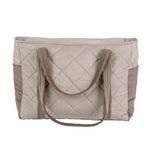 Wickel-Weekender Beige – große Wickel- & Alltagstasche mit Innen- und Außentaschen