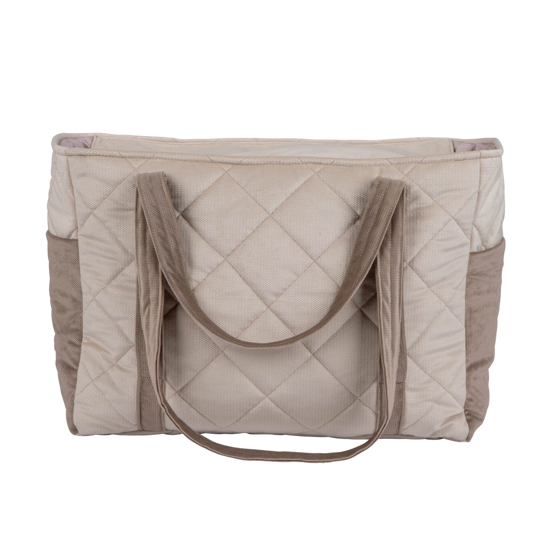 Wickel-Weekender Beige – große Wickel- & Alltagstasche mit Innen- und Außentaschen