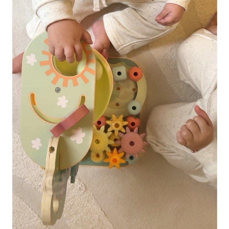 Montessori Aktivitätsbaum aus Holz – 4-in-1 Motorikspielzeug mit Kugelbahn FSC® ab 18 Monaten – Produktbild 3